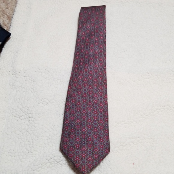 🕸Vintage Regent Bert Pulitzer Geometeric Floral Printed Tie - Picture 2 of 4